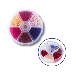 Набір бісеру для декору та творчості 6 - кольоровий 3 мм №8