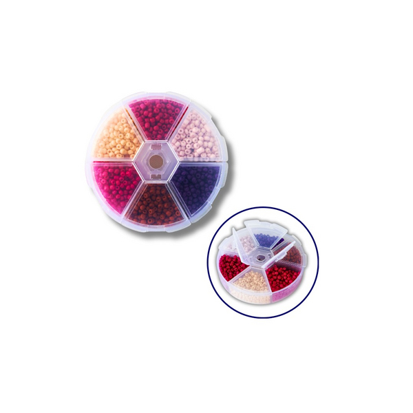 Набори з бісером - Набір бісеру для декору та творчості 6 - кольоровий 3 мм №8