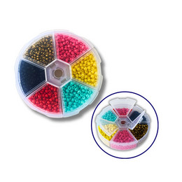 Набір бісеру для декору та творчості 6 - кольоровий 3 мм №9