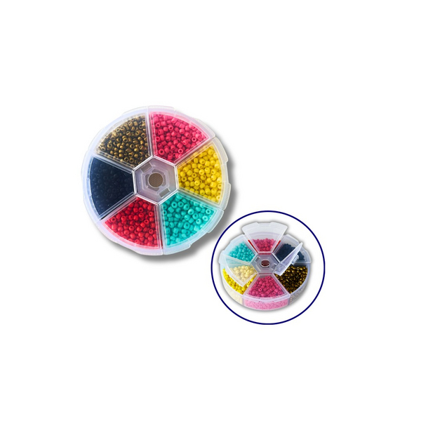 Набори з бісером - Набор бисера для декора и творчества 6 - цветной 3 мм №9