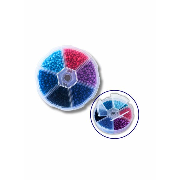 Набори з бісером - Набор бисера для декора и творчества 6 - цветной 3 мм №11