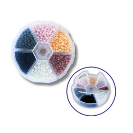 Набір бісеру для декору та творчості 6 - кольоровий 3 мм №12