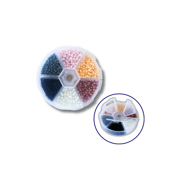 Набори з бісером - Набор бисера для декора и творчества 6 - цветной 3 мм №12