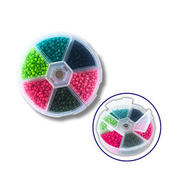 Набір бісеру для декору та творчості 6 - кольоровий 3 мм №13