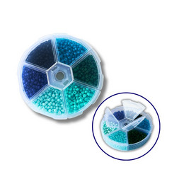 Набір бісеру для декору та творчості 6 - кольоровий 3 мм №14