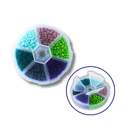 Набір бісеру для декору та творчості 6 - кольоровий 3 мм №15