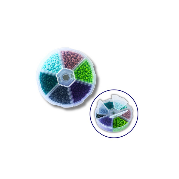 Набори з бісером - Set of beads for decoration and creativity 6 - colored 3 mm №15