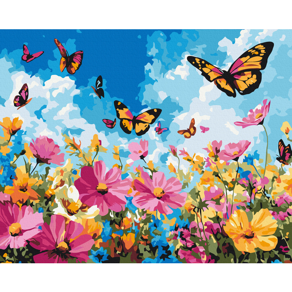 Картина по номерам Квіти - Весеннее поле