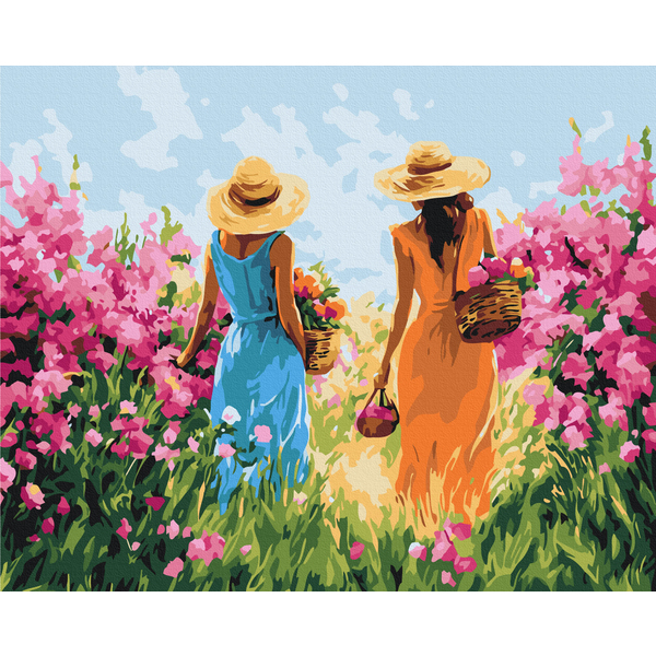Картина по номерам Люди на картинах - Подруги на прогулянці