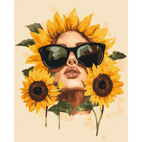 Картина по номерам Люди на картинах - Соняшниковий настрій