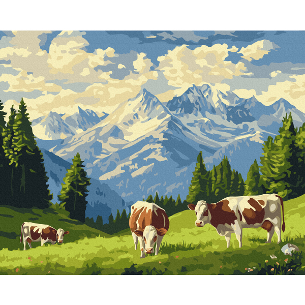 Картина по номерам Тварини, птахи та риби - Сонячний ранок на лузі