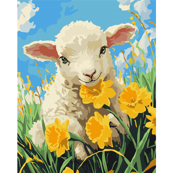 Картина по номерам Тварини, птахи та риби - Лагідне блеяння літа