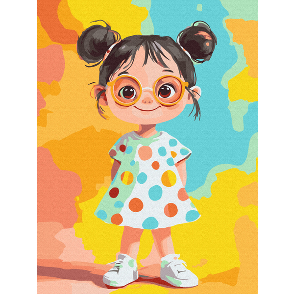 Картина по номерам Для дітей - Девочка-веселушка