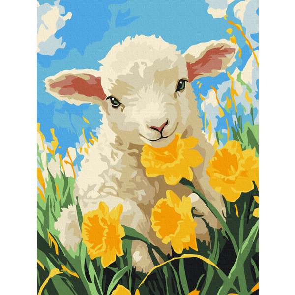 Картина по номерам Тварини, птахи та риби - Нежное блеянье лета