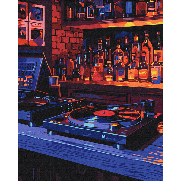 Картина по номерам Музика, музичні інструменти - Атмосфера вечора