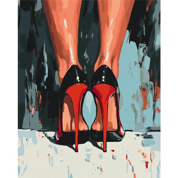 Картина по номерам Романтика - Каблуки, которые решают все