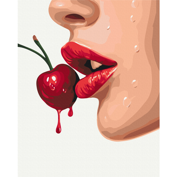 Картина по номерам Романтика - Соблазнительный красный