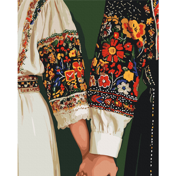 Картина по номерам Люди на картинах - У вишиванці — серце