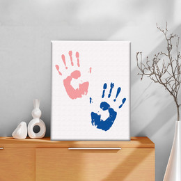 Набор «Отпечатки счастья» белый холст