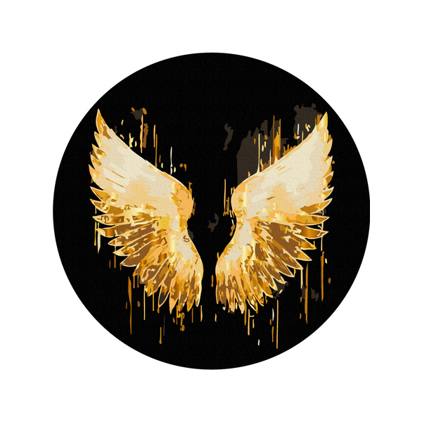 На чорному полотні - Крылья ангела (Размер L)