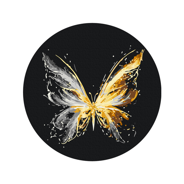 На чорному полотні - Магічний метелик (Розмір M)