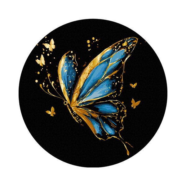 На чорному полотні - Метелик (Розмір M)
