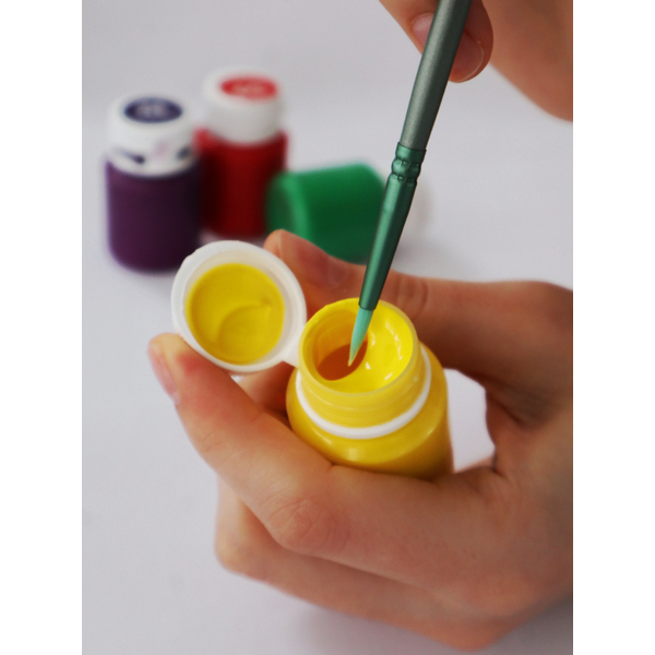 Пензлі для малювання (281) - Набор профессиональных нейлоновых кисточек 6 шт Премиум (зеленые)