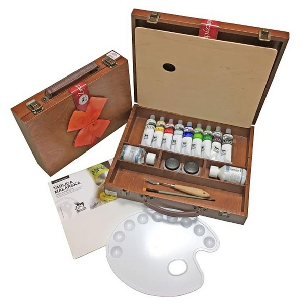 Набори для творчості - Подарунковий набір акрилових фарб 9 кольорів