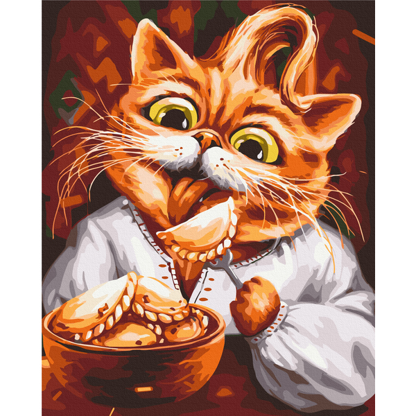 Картина по номерам Авторські колекції - Кот-сладкоежка © Марианна Пащук
