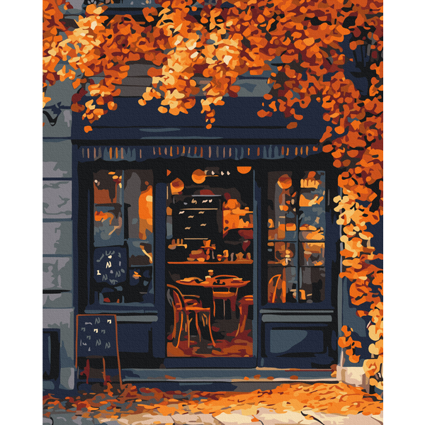 Картина по номерам Города - Кав’ярня на розі