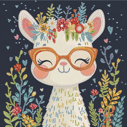 Лама в квітах