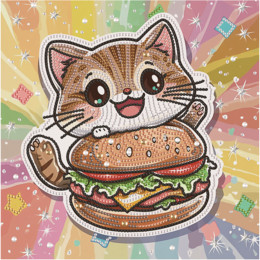 Кошеня з гамбургером