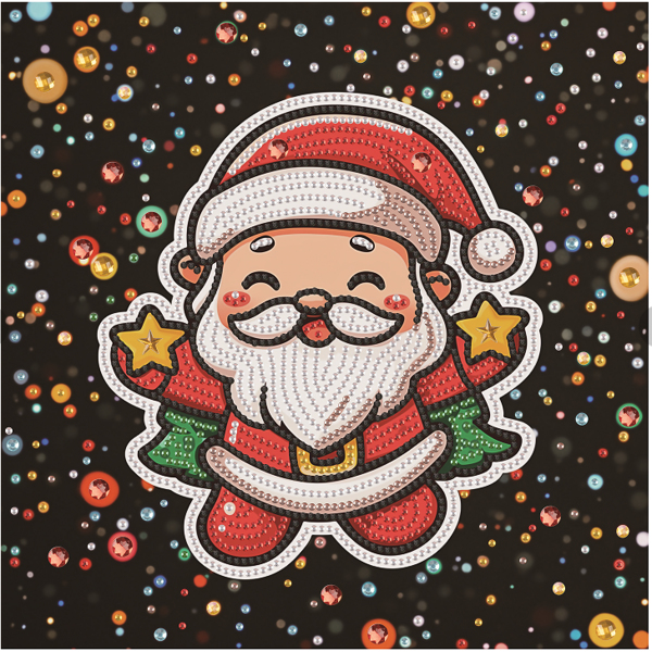 Алмазная мозаика BLACK 25x25 - Милий Санта