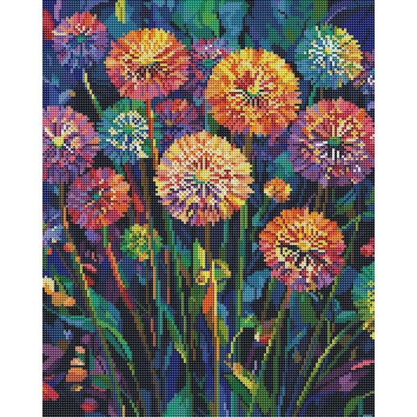 Алмазна мозаїка BLACK 40х50 - Кульбабки