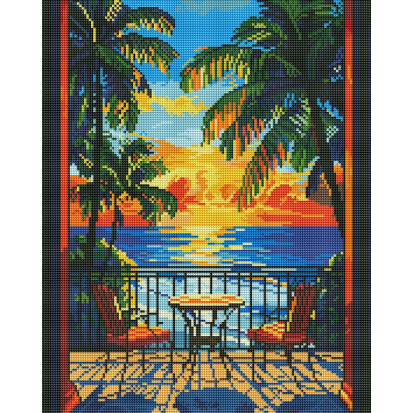 Алмазна мозаїка BLACK 40х50 - Paradise vacation