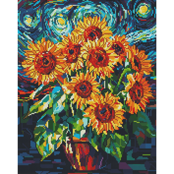 Алмазна мозаїка BLACK 40х50 - Подсолнухи