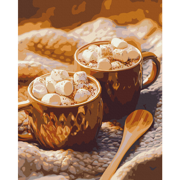 Картина по номерам Натюрморти - Какао с зефирками