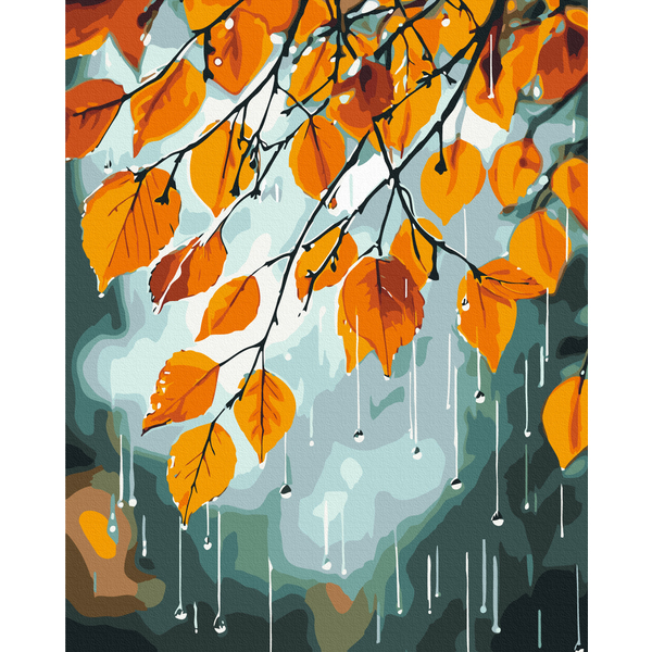 Картина по номерам Природа - Осенний дождь