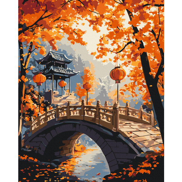 Картина по номерам Города - Осінній променад