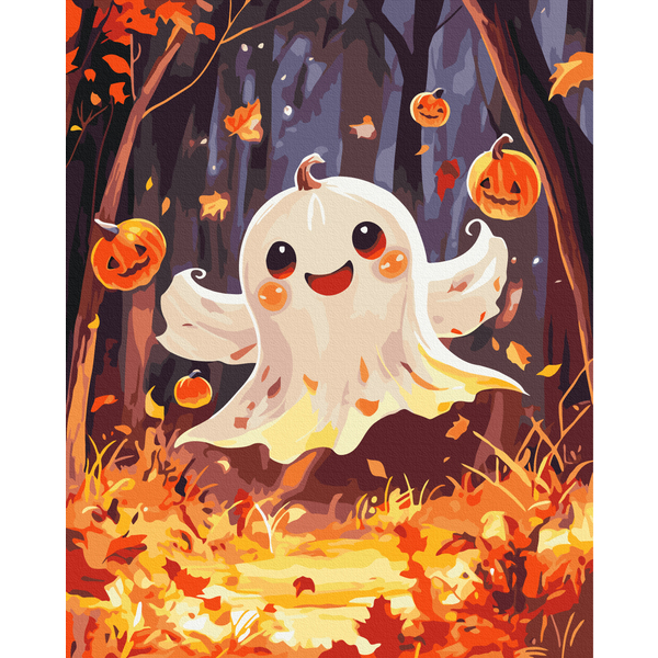 Картина по номерам Для дітей - Привид гарбузика