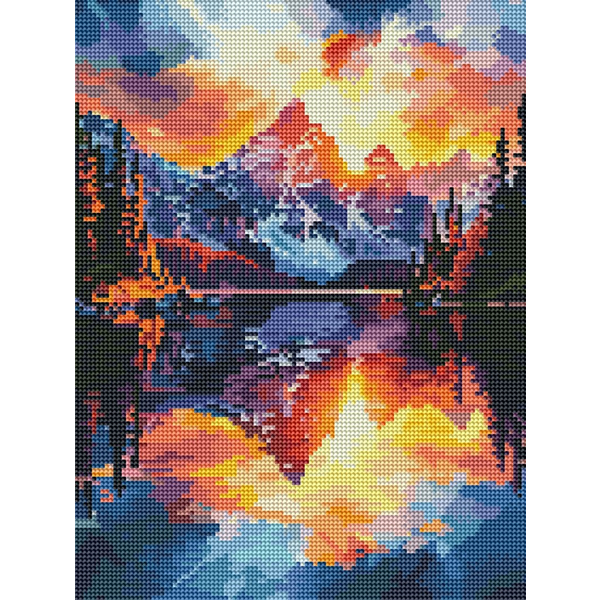 Алмазна мозаїка BLACK 30х40 - Пейзаж гор