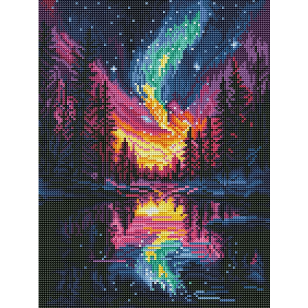 Алмазна мозаїка BLACK 30х40 - Северное сияние