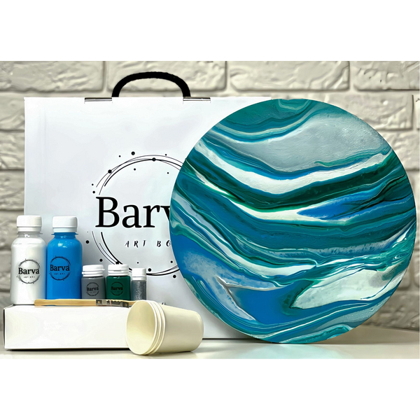 Набір для живопису флюїд арт - Набір для живопису флюїд арт 