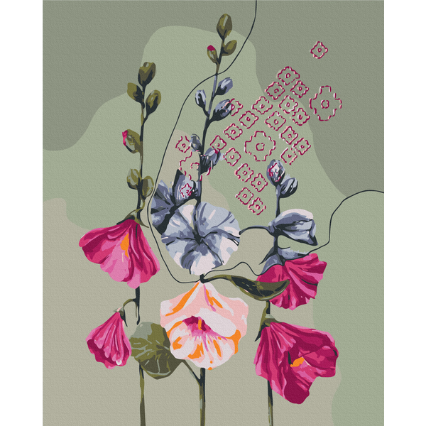 Картина по номерам Авторські колекції - Мальви розцвіли © Катерина Савич