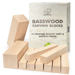 Набор для резьбы из липы 10 блоков
