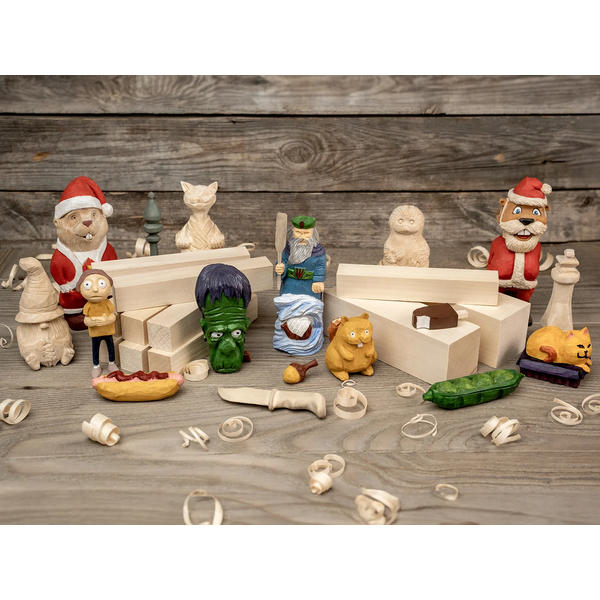 Набори для різьблення - Набор для резьбы из липы 10 блоков