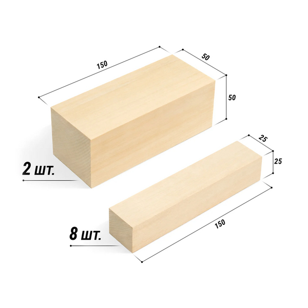 Набори для різьблення - Набор для резьбы из липы 10 блоков