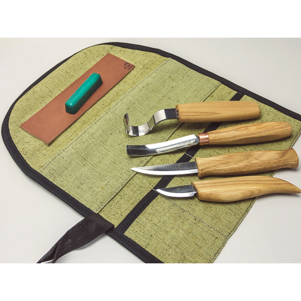 Набори для різьблення - Профессиональный набор для резьбы по ложкам и куксам с ножами