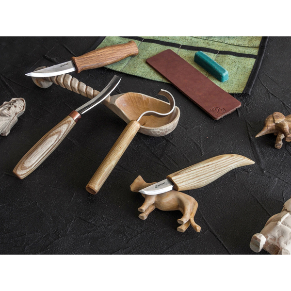 Набори для різьблення - Профессиональный набор для резьбы по ложкам и куксам с ножами