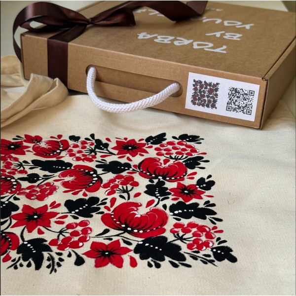 Набори для творчості DIY - Набір для розпису шопера «Петриківський червоно - чорний»